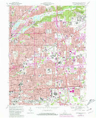 Indianapolis East Indiana Historical topographic map, 1:24000 scale, 7.5 X 7.5 Minute, Year 1967