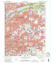 Indianapolis East Indiana Historical topographic map, 1:24000 scale, 7.5 X 7.5 Minute, Year 1967