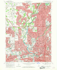 Indianapolis West Indiana Historical topographic map, 1:24000 scale, 7.5 X 7.5 Minute, Year 1967