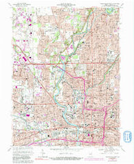 Indianapolis West Indiana Historical topographic map, 1:24000 scale, 7.5 X 7.5 Minute, Year 1967