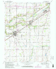 Ingalls Indiana Historical topographic map, 1:24000 scale, 7.5 X 7.5 Minute, Year 1962