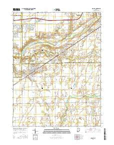 Ingalls Indiana Current topographic map, 1:24000 scale, 7.5 X 7.5 Minute, Year 2016