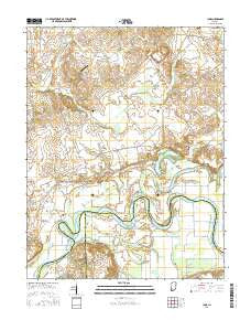 Iona Indiana Current topographic map, 1:24000 scale, 7.5 X 7.5 Minute, Year 2016
