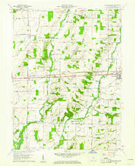 Jacksonburg Indiana Historical topographic map, 1:24000 scale, 7.5 X 7.5 Minute, Year 1960