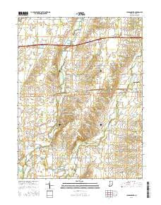 Jacksonburg Indiana Current topographic map, 1:24000 scale, 7.5 X 7.5 Minute, Year 2016