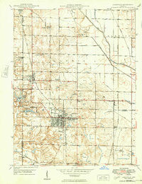 Jasonville Indiana Historical topographic map, 1:24000 scale, 7.5 X 7.5 Minute, Year 1940