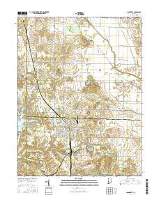 Jasonville Indiana Current topographic map, 1:24000 scale, 7.5 X 7.5 Minute, Year 2016