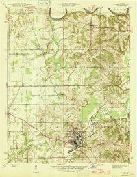 Jasper Indiana Historical topographic map, 1:24000 scale, 7.5 X 7.5 Minute, Year 1946
