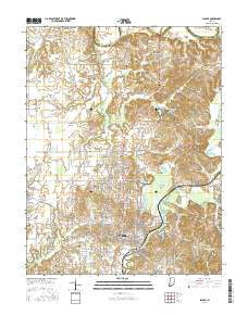 Jasper Indiana Current topographic map, 1:24000 scale, 7.5 X 7.5 Minute, Year 2016