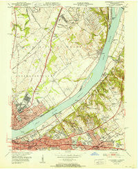Jeffersonville Indiana Historical topographic map, 1:24000 scale, 7.5 X 7.5 Minute, Year 1951
