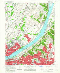 Jeffersonville Indiana Historical topographic map, 1:24000 scale, 7.5 X 7.5 Minute, Year 1965