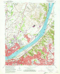Jeffersonville Indiana Historical topographic map, 1:24000 scale, 7.5 X 7.5 Minute, Year 1965