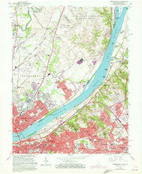 Jeffersonville Indiana Historical topographic map, 1:24000 scale, 7.5 X 7.5 Minute, Year 1965