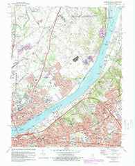 Jeffersonville Indiana Historical topographic map, 1:24000 scale, 7.5 X 7.5 Minute, Year 1982