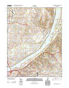 Jeffersonville Indiana Historical topographic map, 1:24000 scale, 7.5 X 7.5 Minute, Year 2013