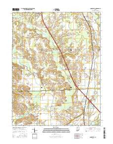 Jonesville Indiana Current topographic map, 1:24000 scale, 7.5 X 7.5 Minute, Year 2016