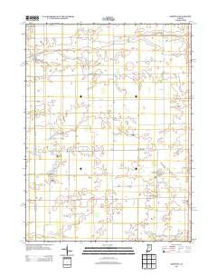 Kempton Indiana Historical topographic map, 1:24000 scale, 7.5 X 7.5 Minute, Year 2013