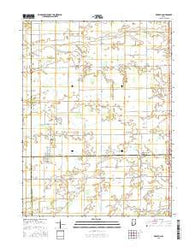 Kempton Indiana Current topographic map, 1:24000 scale, 7.5 X 7.5 Minute, Year 2016