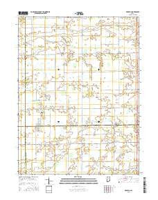 Kempton Indiana Current topographic map, 1:24000 scale, 7.5 X 7.5 Minute, Year 2016