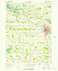 Kendallville Indiana Historical topographic map, 1:24000 scale, 7.5 X 7.5 Minute, Year 1955