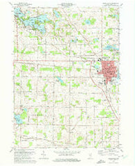 Kendallville Indiana Historical topographic map, 1:24000 scale, 7.5 X 7.5 Minute, Year 1973