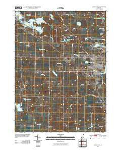 Kendallville Indiana Historical topographic map, 1:24000 scale, 7.5 X 7.5 Minute, Year 2010