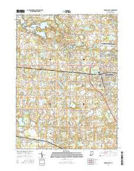 Kendallville Indiana Current topographic map, 1:24000 scale, 7.5 X 7.5 Minute, Year 2016