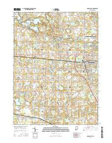 Kendallville Indiana Current topographic map, 1:24000 scale, 7.5 X 7.5 Minute, Year 2016