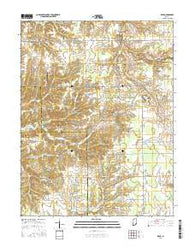 Kent Indiana Current topographic map, 1:24000 scale, 7.5 X 7.5 Minute, Year 2016