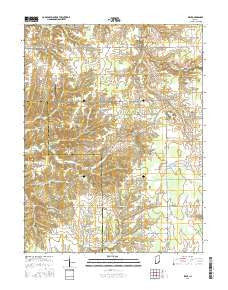 Kent Indiana Current topographic map, 1:24000 scale, 7.5 X 7.5 Minute, Year 2016