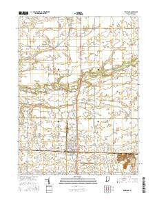 Kentland Indiana Current topographic map, 1:24000 scale, 7.5 X 7.5 Minute, Year 2016