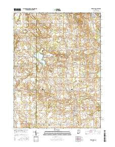 Kewanna Indiana Current topographic map, 1:24000 scale, 7.5 X 7.5 Minute, Year 2016