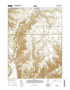 Kingman Indiana Current topographic map, 1:24000 scale, 7.5 X 7.5 Minute, Year 2016