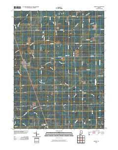 Kirklin Indiana Historical topographic map, 1:24000 scale, 7.5 X 7.5 Minute, Year 2010