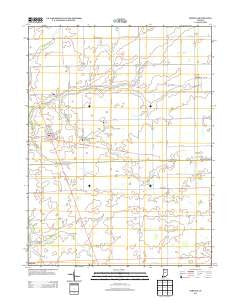 Kirklin Indiana Historical topographic map, 1:24000 scale, 7.5 X 7.5 Minute, Year 2013