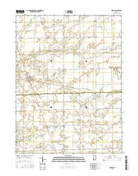 Kirklin Indiana Current topographic map, 1:24000 scale, 7.5 X 7.5 Minute, Year 2016