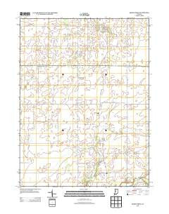Kirkpatrick Indiana Historical topographic map, 1:24000 scale, 7.5 X 7.5 Minute, Year 2013
