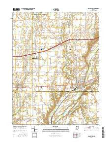 Knightstown Indiana Current topographic map, 1:24000 scale, 7.5 X 7.5 Minute, Year 2016