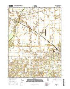 Knox West Indiana Current topographic map, 1:24000 scale, 7.5 X 7.5 Minute, Year 2016
