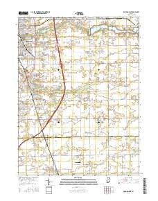 Kokomo East Indiana Current topographic map, 1:24000 scale, 7.5 X 7.5 Minute, Year 2016