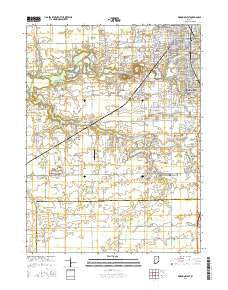 Kokomo West Indiana Current topographic map, 1:24000 scale, 7.5 X 7.5 Minute, Year 2016