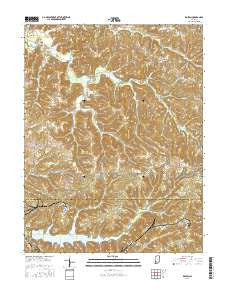 Koleen Indiana Current topographic map, 1:24000 scale, 7.5 X 7.5 Minute, Year 2016