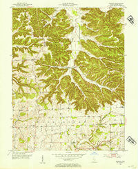 Kossuth Indiana Historical topographic map, 1:24000 scale, 7.5 X 7.5 Minute, Year 1953