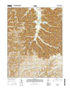 Kossuth Indiana Current topographic map, 1:24000 scale, 7.5 X 7.5 Minute, Year 2016