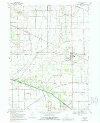 Kouts Indiana Historical topographic map, 1:24000 scale, 7.5 X 7.5 Minute, Year 1969