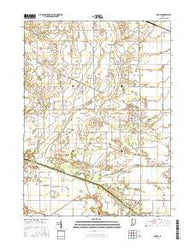 Kouts Indiana Current topographic map, 1:24000 scale, 7.5 X 7.5 Minute, Year 2016