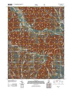 Kurtz Indiana Historical topographic map, 1:24000 scale, 7.5 X 7.5 Minute, Year 2011