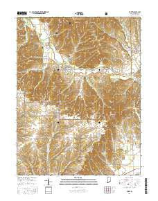 Kurtz Indiana Current topographic map, 1:24000 scale, 7.5 X 7.5 Minute, Year 2016