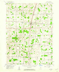 La Paz Indiana Historical topographic map, 1:24000 scale, 7.5 X 7.5 Minute, Year 1958