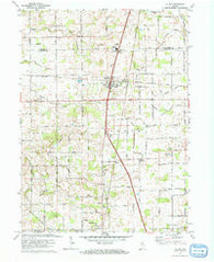 La Paz Indiana Historical topographic map, 1:24000 scale, 7.5 X 7.5 Minute, Year 1972